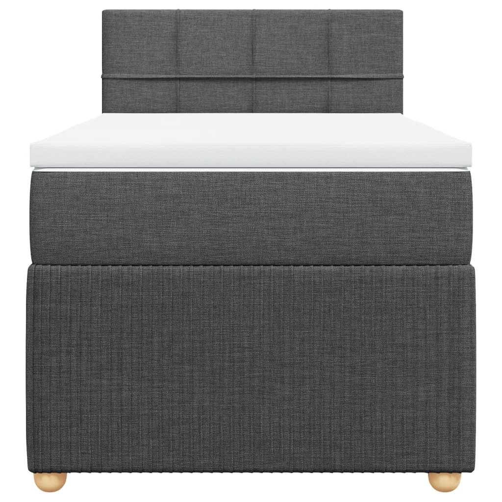 Boxspring met matras stof donkergrijs 80x200 cm is nu te koop bij PeponiXL, paradijselijk wonen!