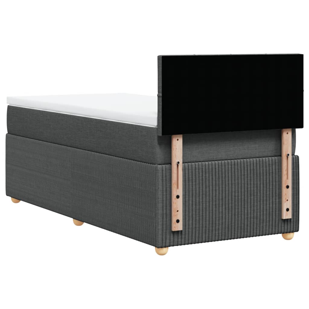 Boxspring met matras stof donkergrijs 80x200 cm is nu te koop bij PeponiXL, paradijselijk wonen!