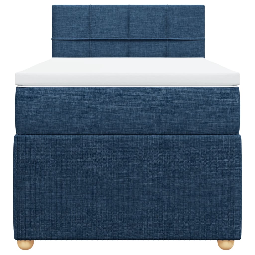 Boxspring met matras stof blauw 80x200 cm is nu te koop bij PeponiXL, paradijselijk wonen!