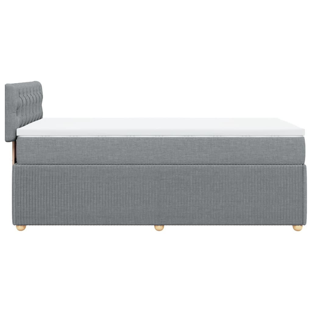 Boxspring met matras stof lichtgrijs 80x200 cm is nu te koop bij PeponiXL, paradijselijk wonen!