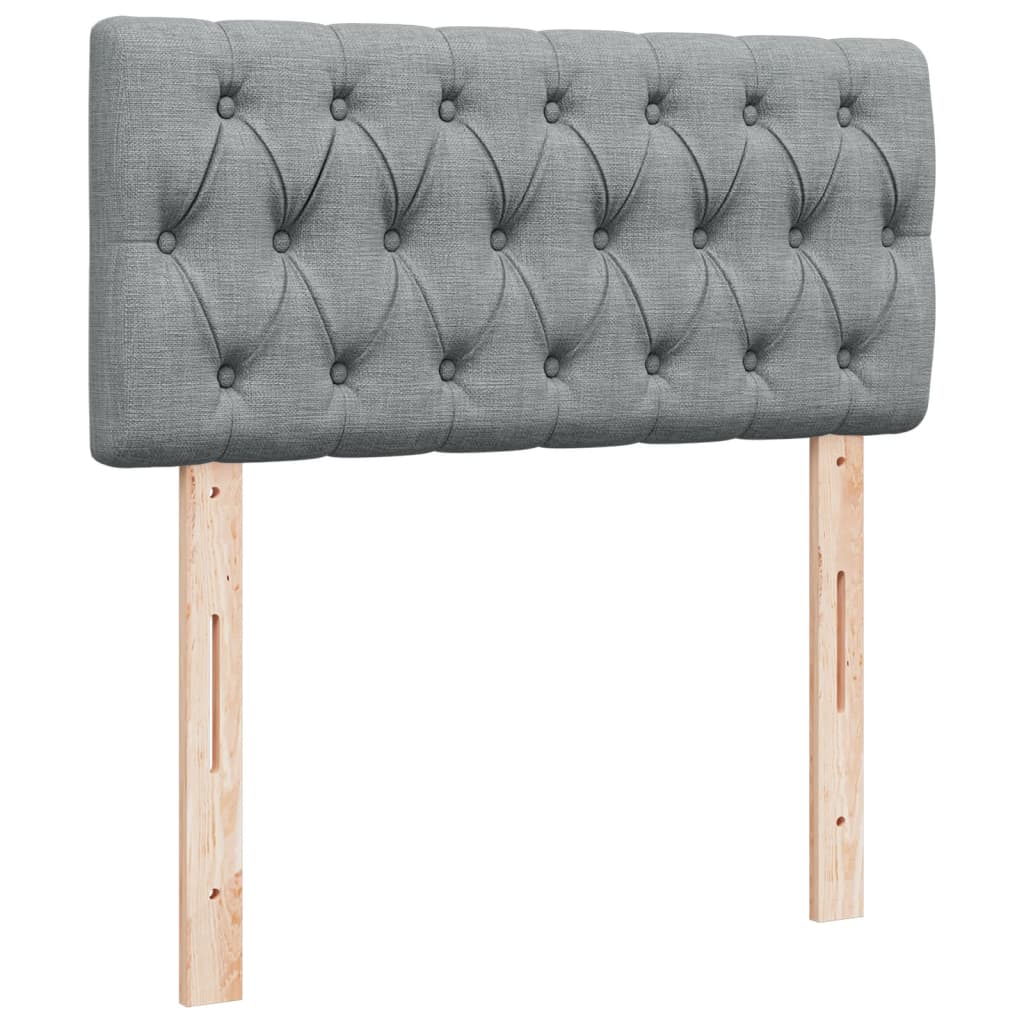 Boxspring met matras stof lichtgrijs 80x200 cm is nu te koop bij PeponiXL, paradijselijk wonen!