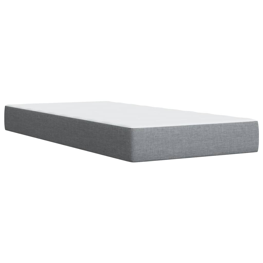 Boxspring met matras stof lichtgrijs 80x200 cm is nu te koop bij PeponiXL, paradijselijk wonen!