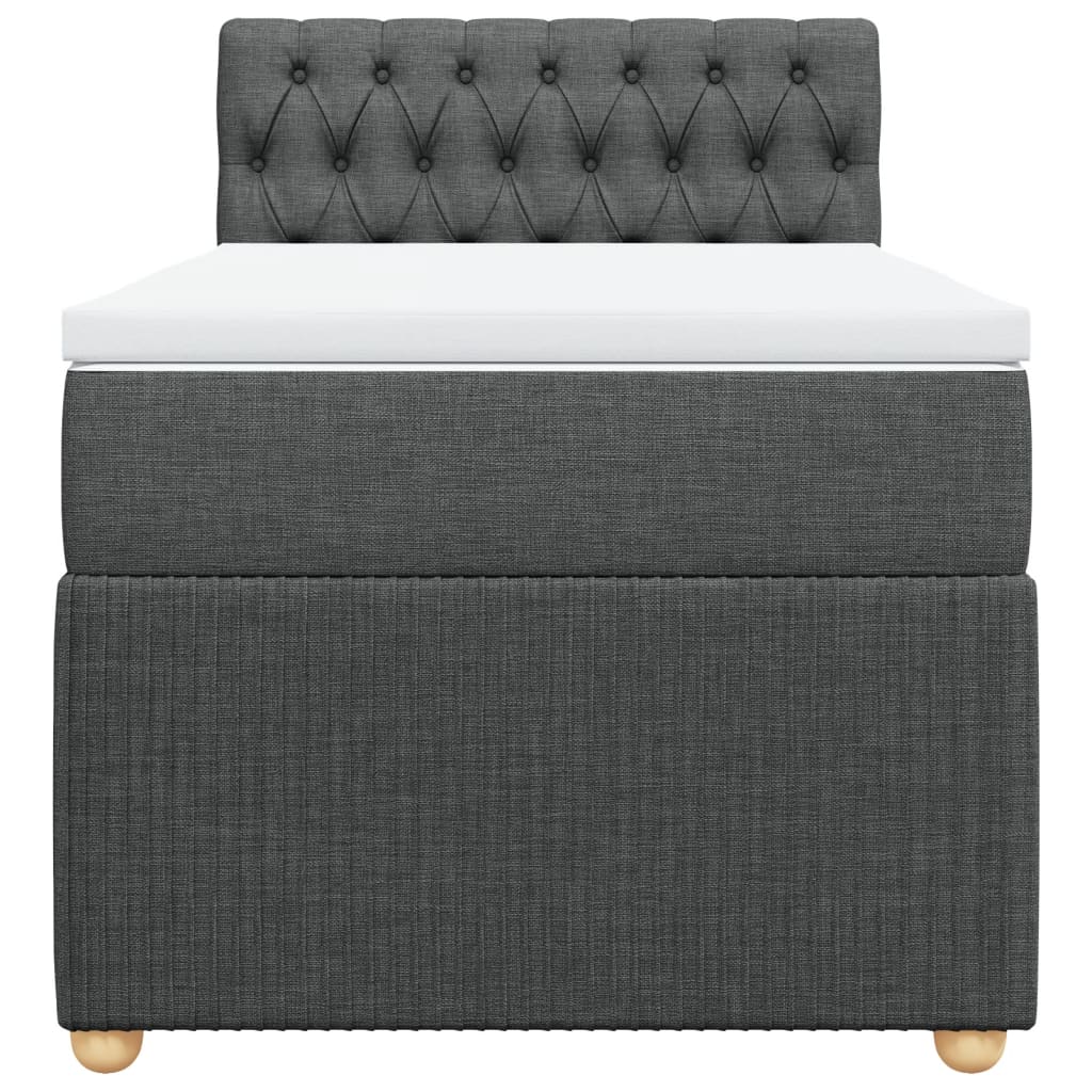 Boxspring met matras stof donkergrijs 80x200 cm is nu te koop bij PeponiXL, paradijselijk wonen!