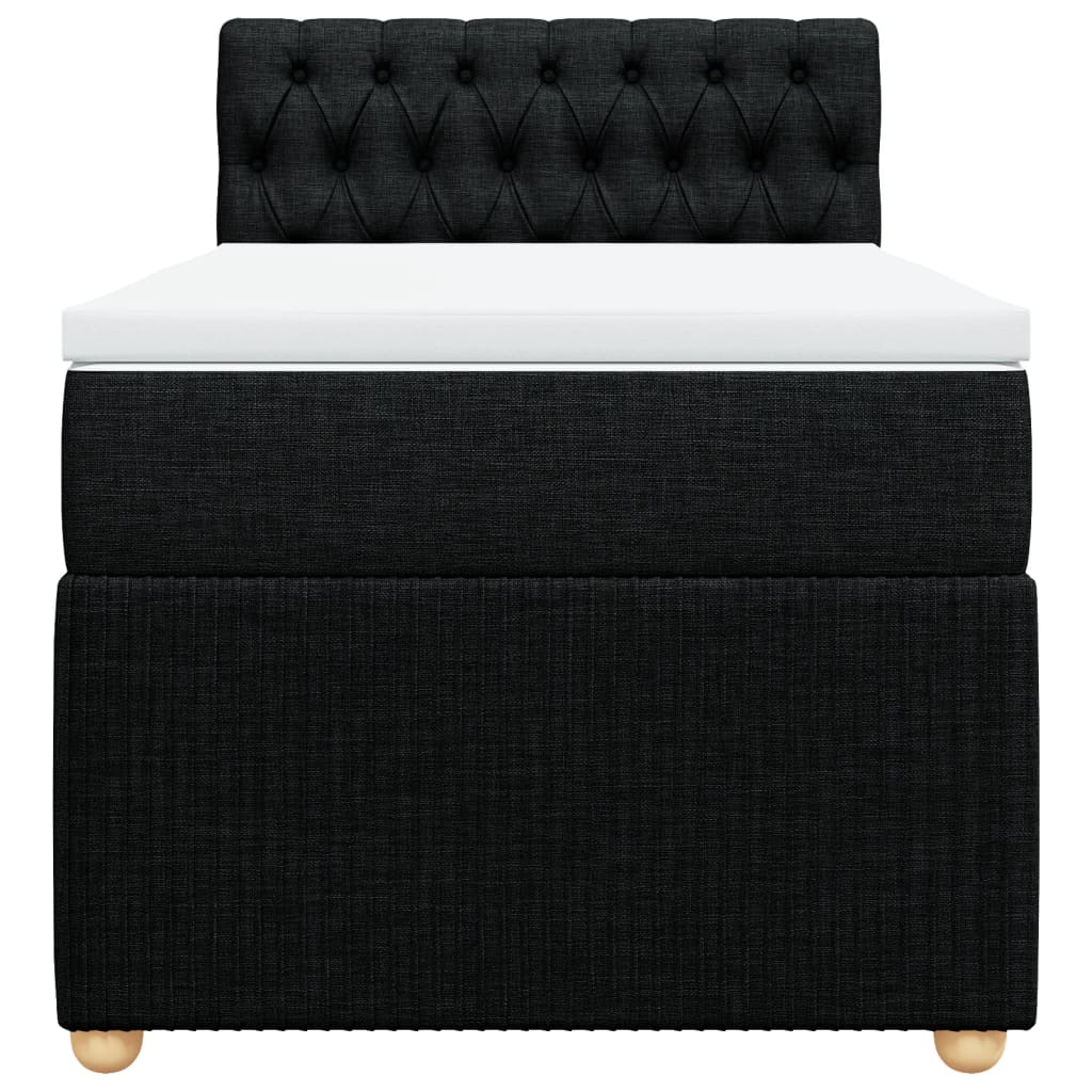 Boxspring met matras stof zwart 80x200 cm is nu te koop bij PeponiXL, paradijselijk wonen!