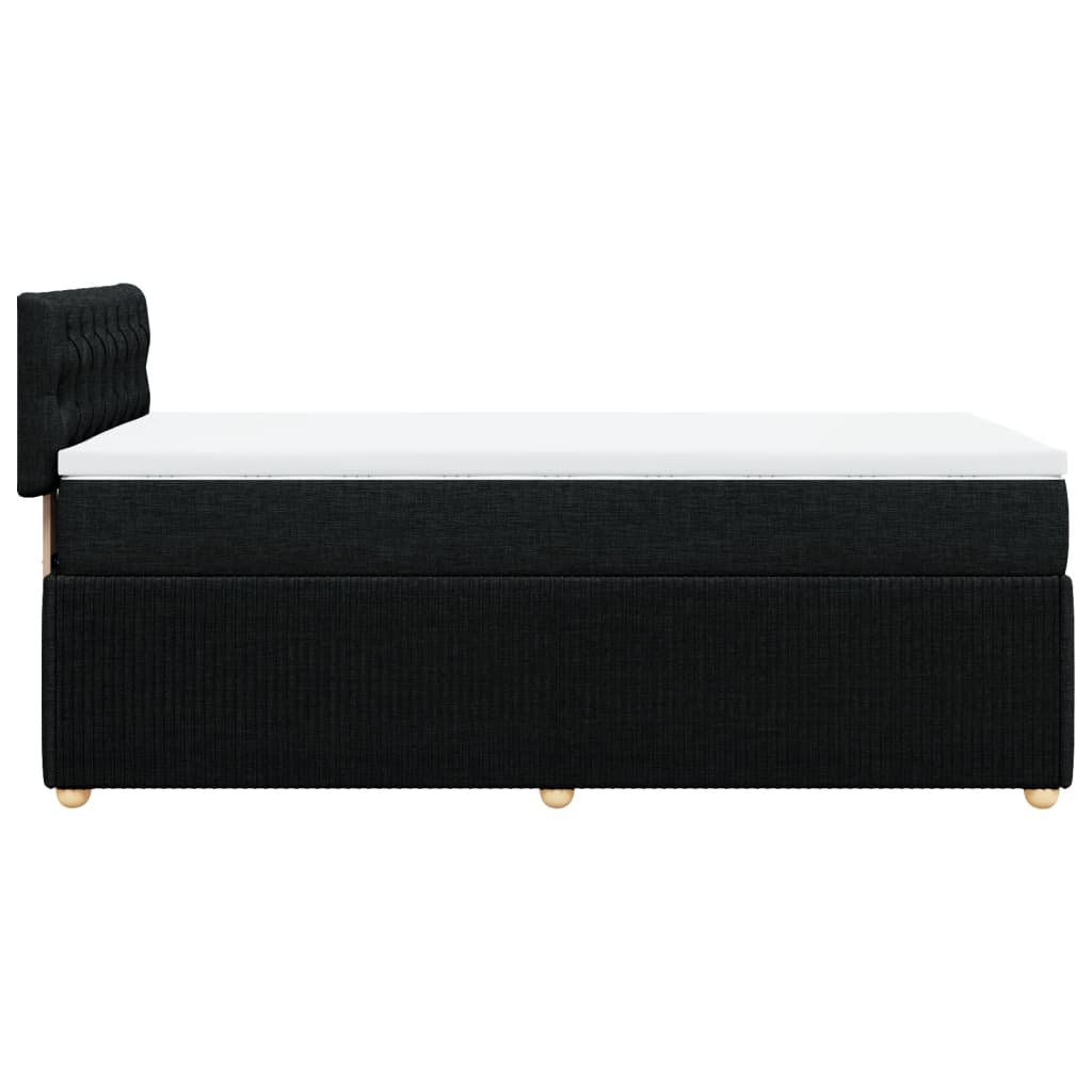 Boxspring met matras stof zwart 80x200 cm is nu te koop bij PeponiXL, paradijselijk wonen!