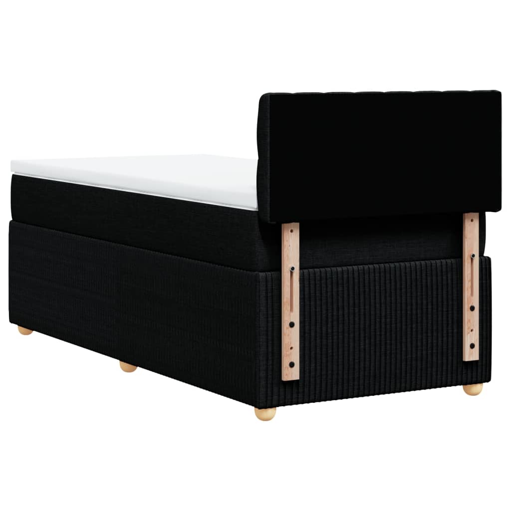 Boxspring met matras stof zwart 80x200 cm is nu te koop bij PeponiXL, paradijselijk wonen!