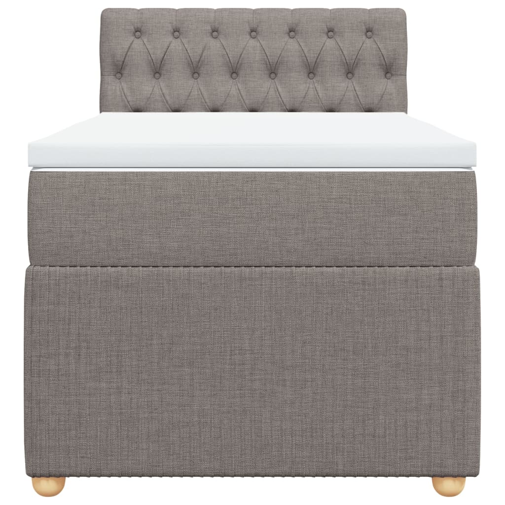 Boxspring met matras stof taupe 80x200 cm is nu te koop bij PeponiXL, paradijselijk wonen!