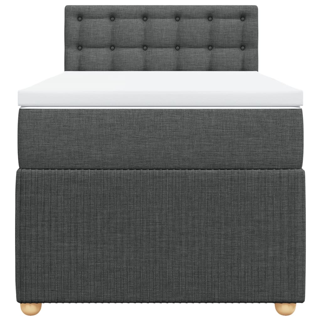 Boxspring met matras stof donkergrijs 80x200 cm is nu te koop bij PeponiXL, paradijselijk wonen!