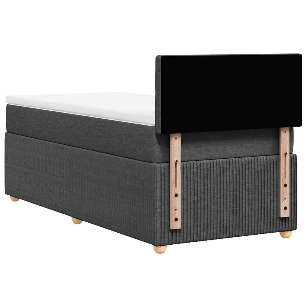 Boxspring met matras stof donkergrijs 80x200 cm is nu te koop bij PeponiXL, paradijselijk wonen!