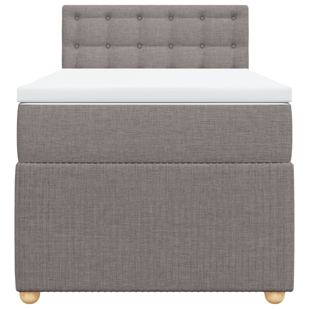 Boxspring met matras stof taupe 80x200 cm is nu te koop bij PeponiXL, paradijselijk wonen!