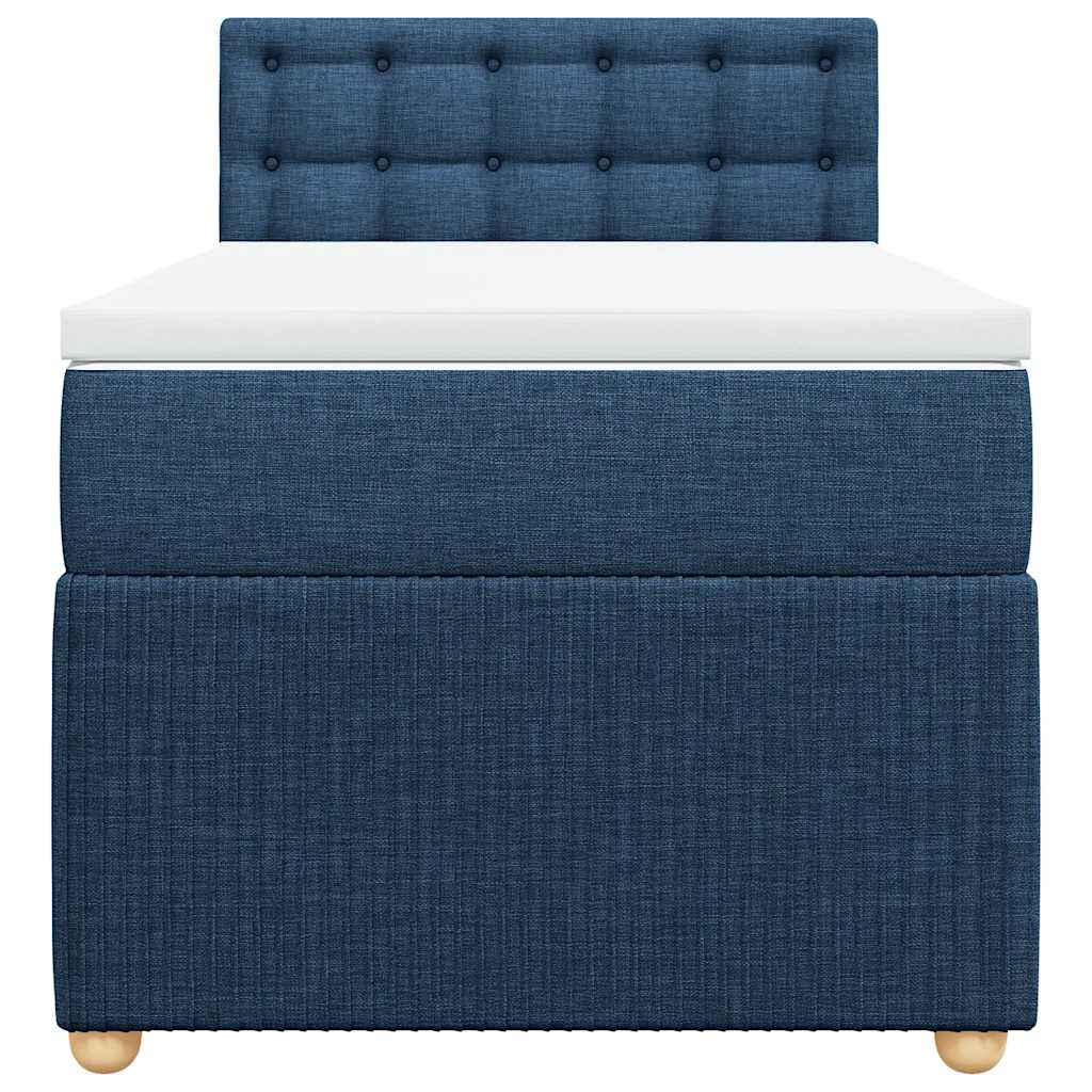 Boxspring met matras stof blauw 80x200 cm is nu te koop bij PeponiXL, paradijselijk wonen!