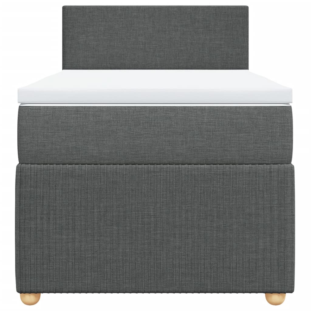 Boxspring met matras stof donkergrijs 90x190 cm is nu te koop bij PeponiXL, paradijselijk wonen!