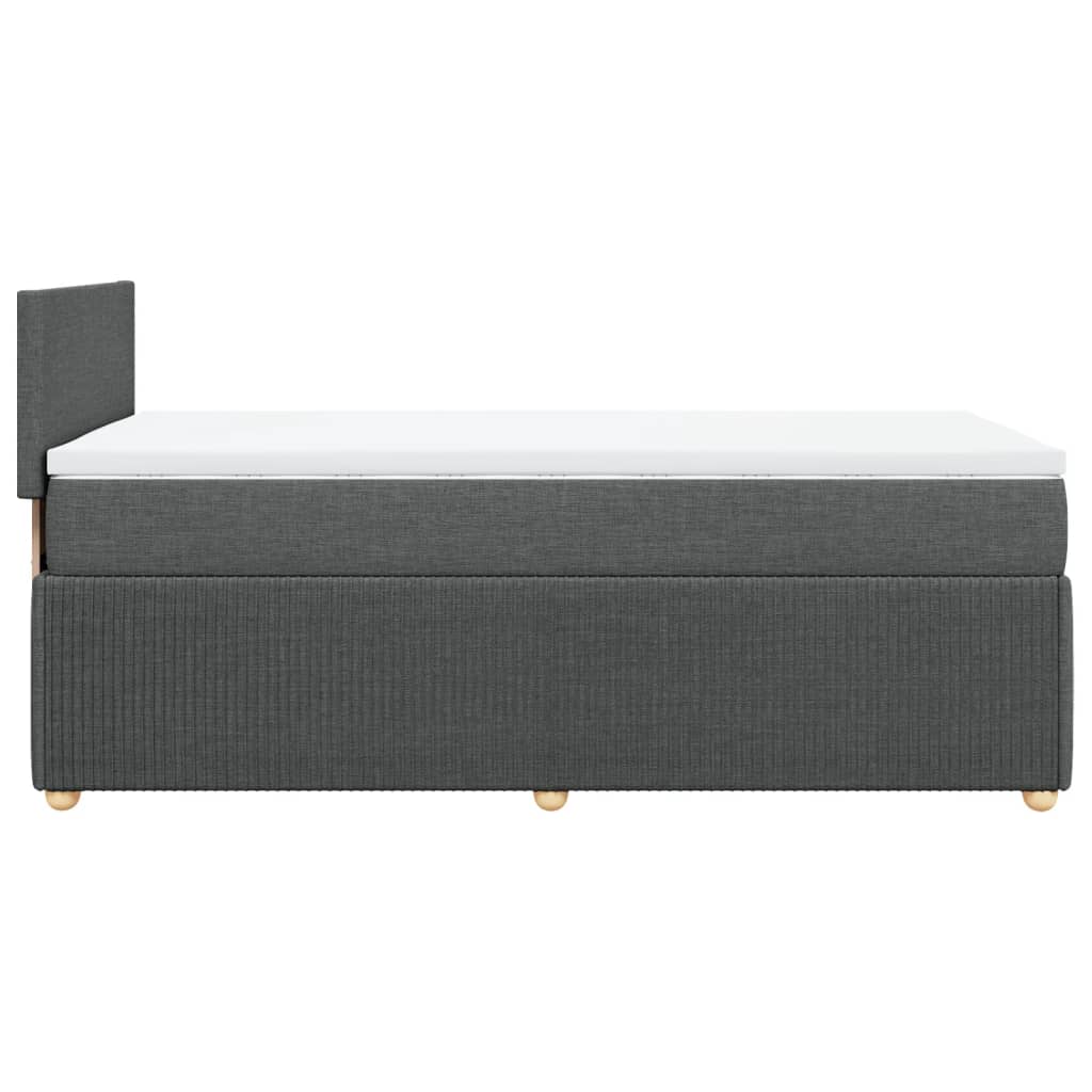 Boxspring met matras stof donkergrijs 90x190 cm is nu te koop bij PeponiXL, paradijselijk wonen!