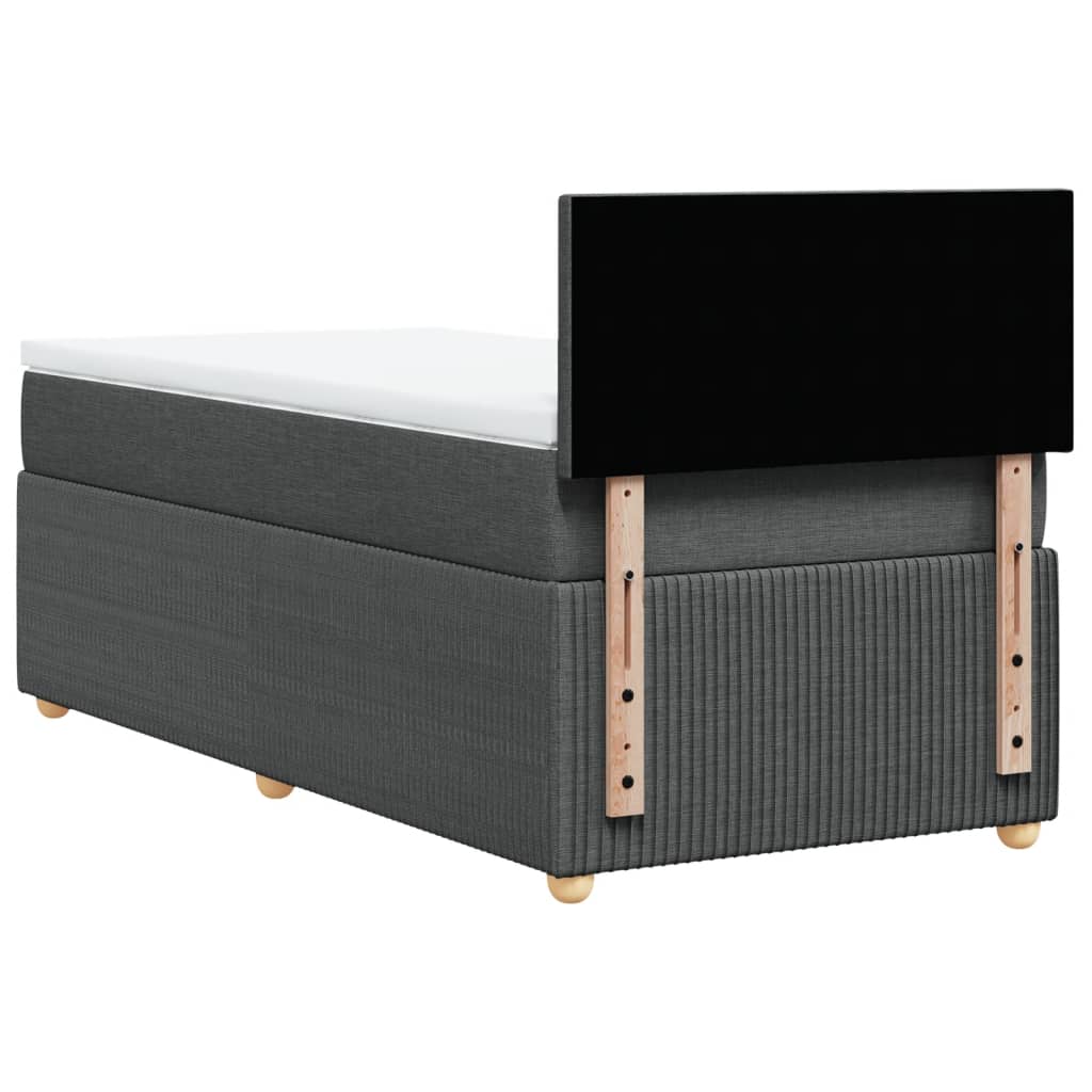 Boxspring met matras stof donkergrijs 90x190 cm is nu te koop bij PeponiXL, paradijselijk wonen!