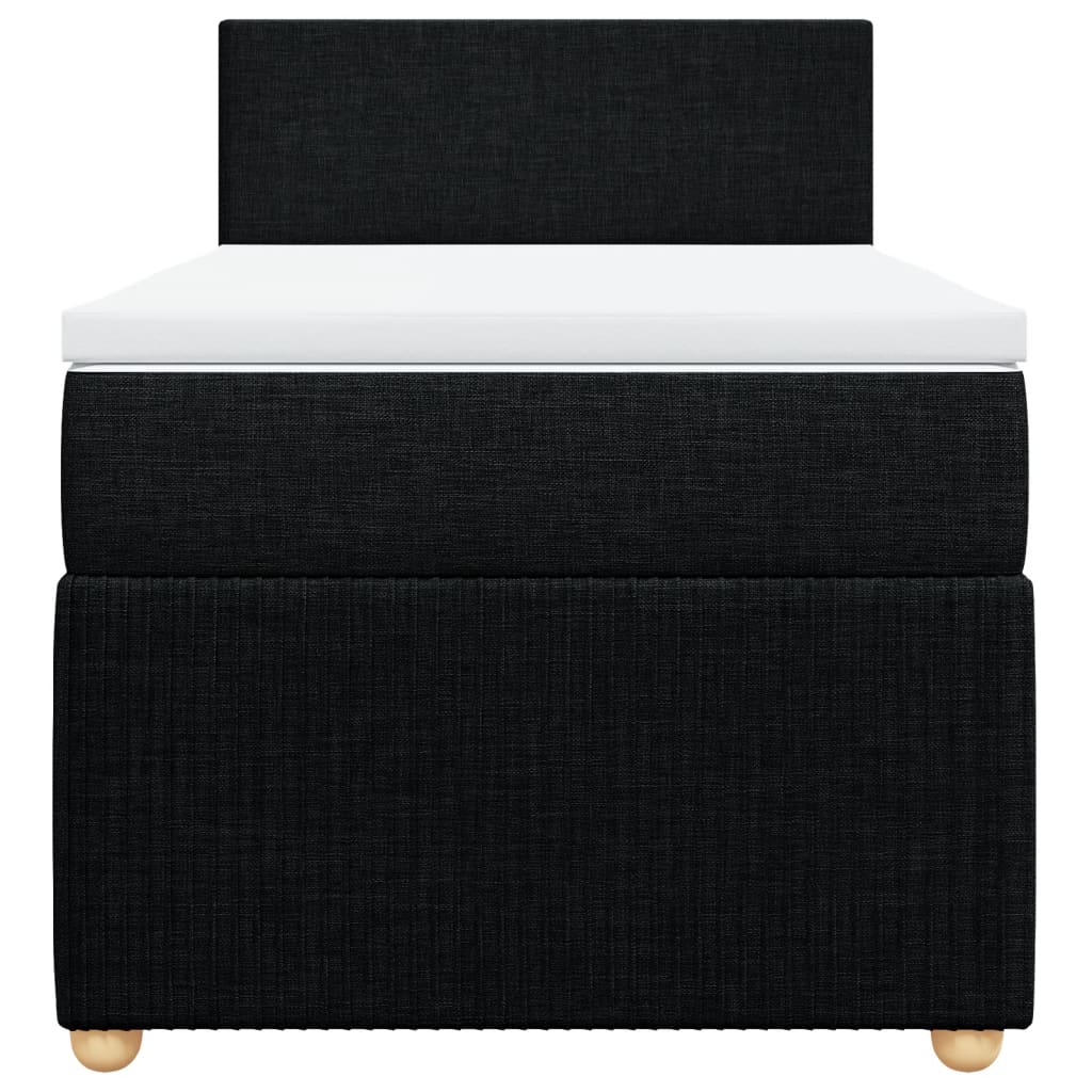 Boxspring met matras stof zwart 90x190 cm is nu te koop bij PeponiXL, paradijselijk wonen!
