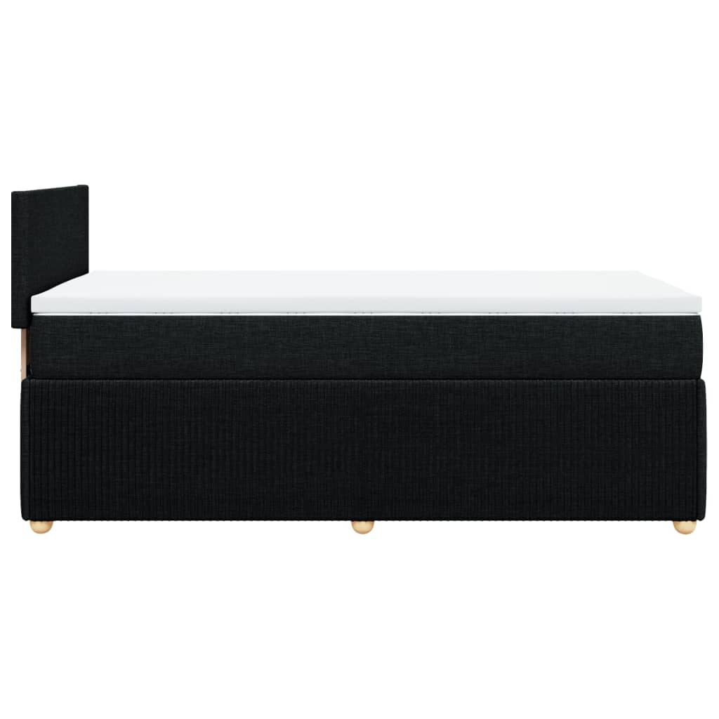 Boxspring met matras stof zwart 90x190 cm is nu te koop bij PeponiXL, paradijselijk wonen!