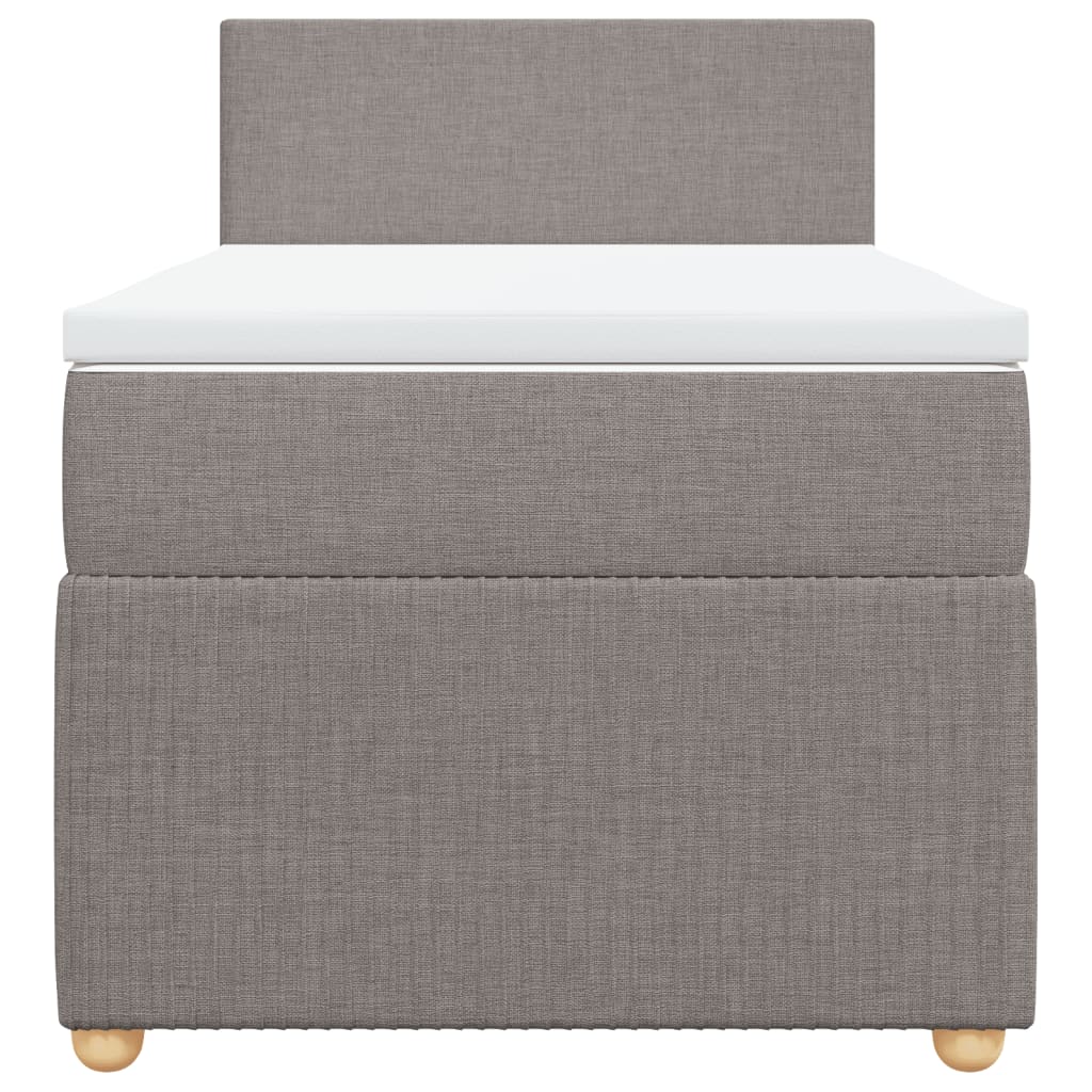 Boxspring met matras stof taupe 90x190 cm is nu te koop bij PeponiXL, paradijselijk wonen!