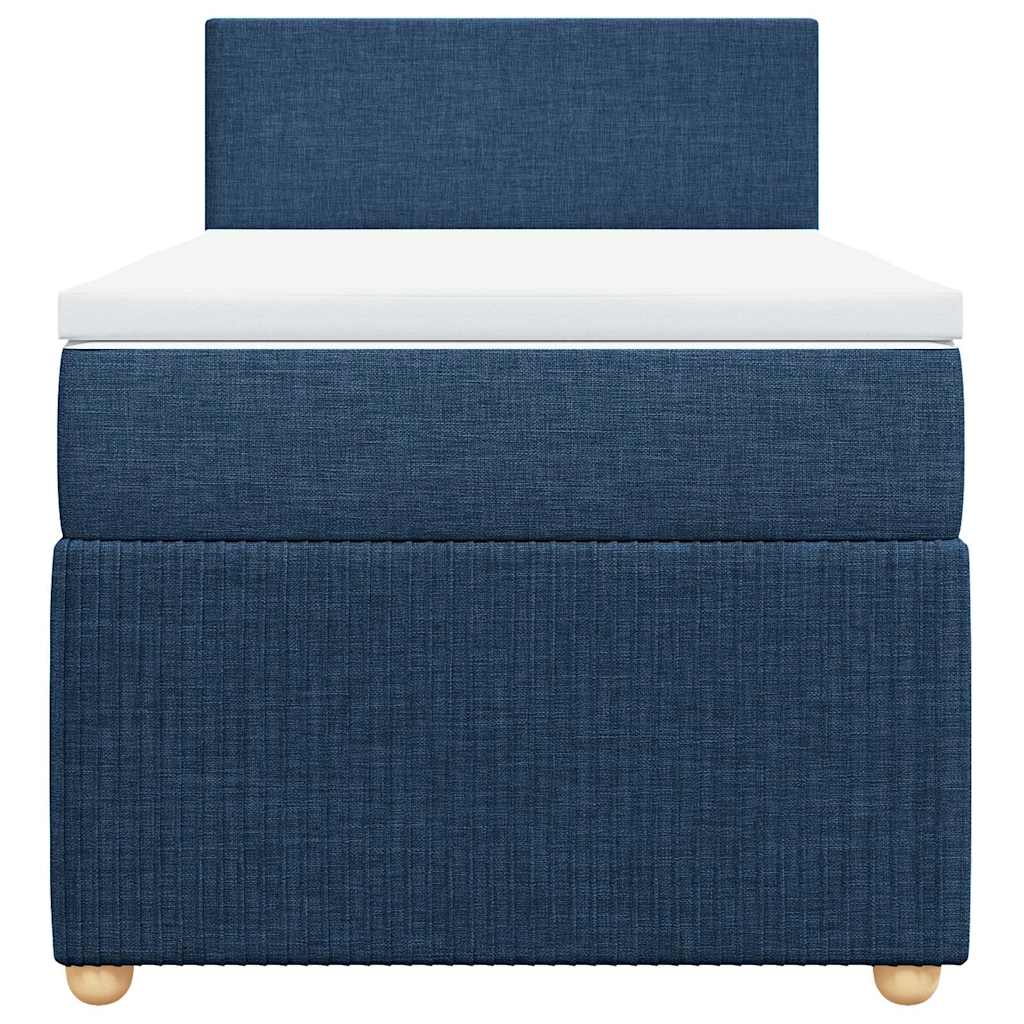 Boxspring met matras stof blauw 90x190 cm is nu te koop bij PeponiXL, paradijselijk wonen!
