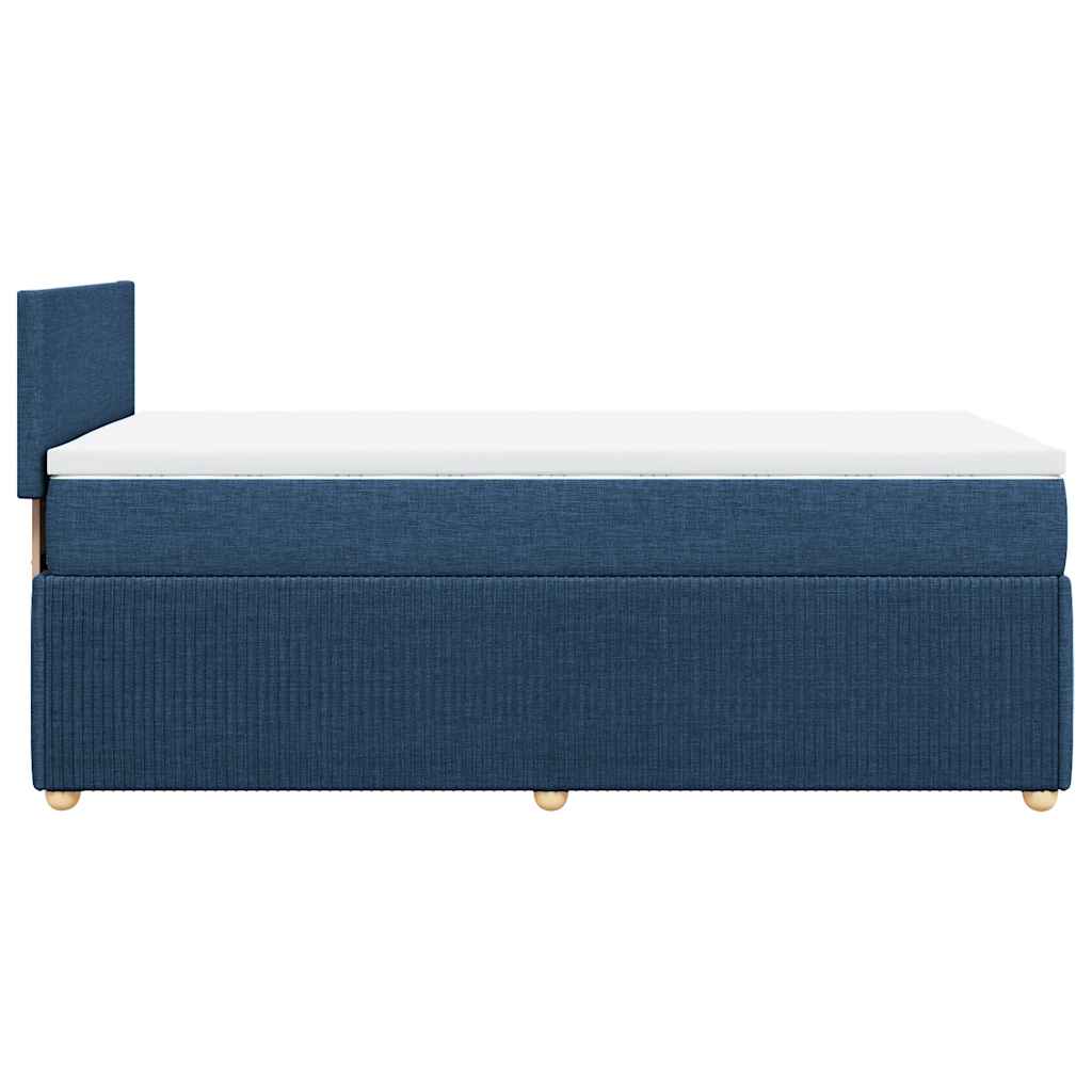 Boxspring met matras stof blauw 90x190 cm is nu te koop bij PeponiXL, paradijselijk wonen!