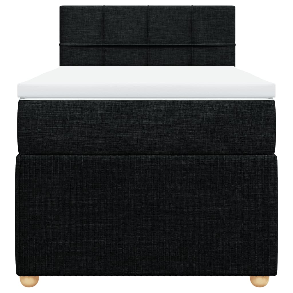 Boxspring met matras stof zwart 90x190 cm is nu te koop bij PeponiXL, paradijselijk wonen!