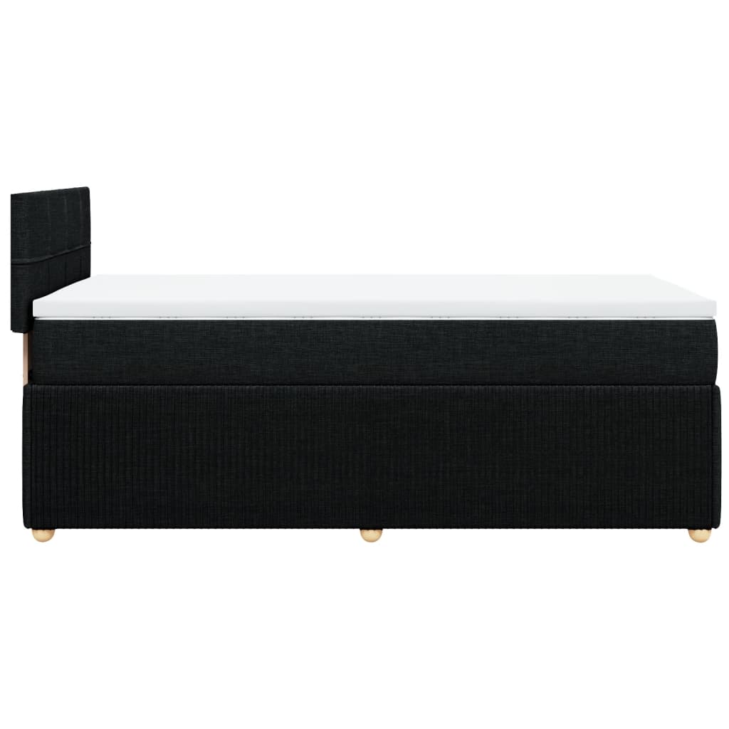 Boxspring met matras stof zwart 90x190 cm is nu te koop bij PeponiXL, paradijselijk wonen!