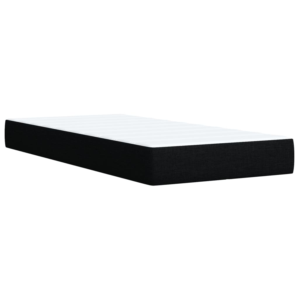 Boxspring met matras stof zwart 90x190 cm is nu te koop bij PeponiXL, paradijselijk wonen!