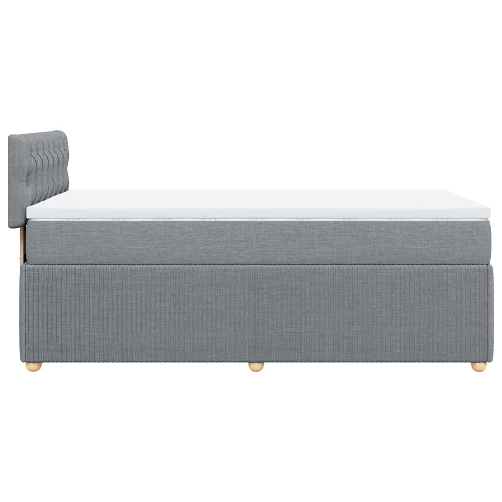 Boxspring met matras stof lichtgrijs 90x190 cm is nu te koop bij PeponiXL, paradijselijk wonen!