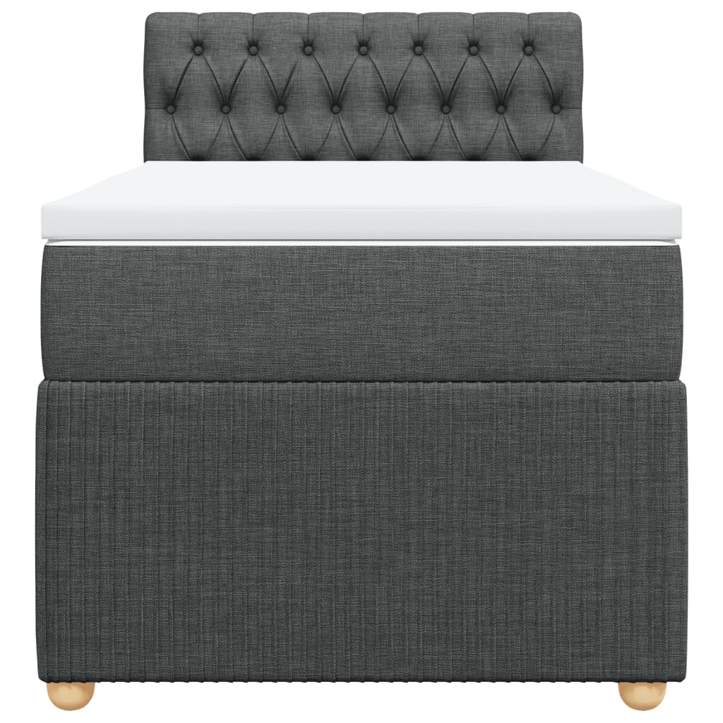 Boxspring met matras stof donkergrijs 90x190 cm is nu te koop bij PeponiXL, paradijselijk wonen!