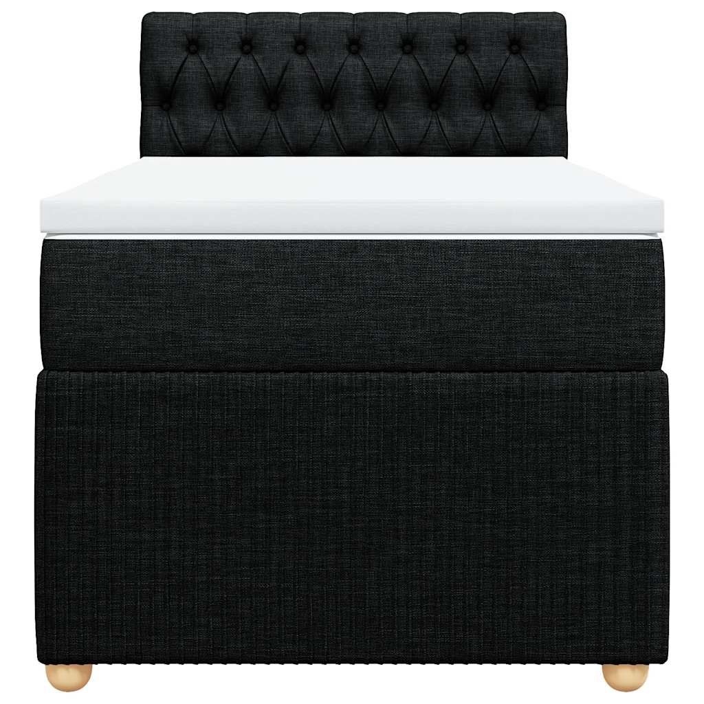Boxspring met matras stof zwart 90x190 cm is nu te koop bij PeponiXL, paradijselijk wonen!