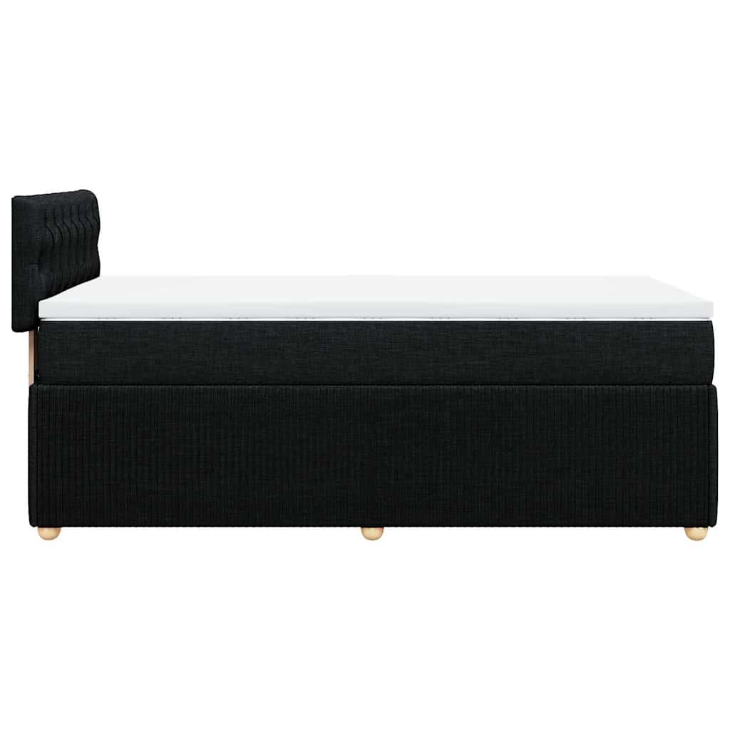 Boxspring met matras stof zwart 90x190 cm is nu te koop bij PeponiXL, paradijselijk wonen!