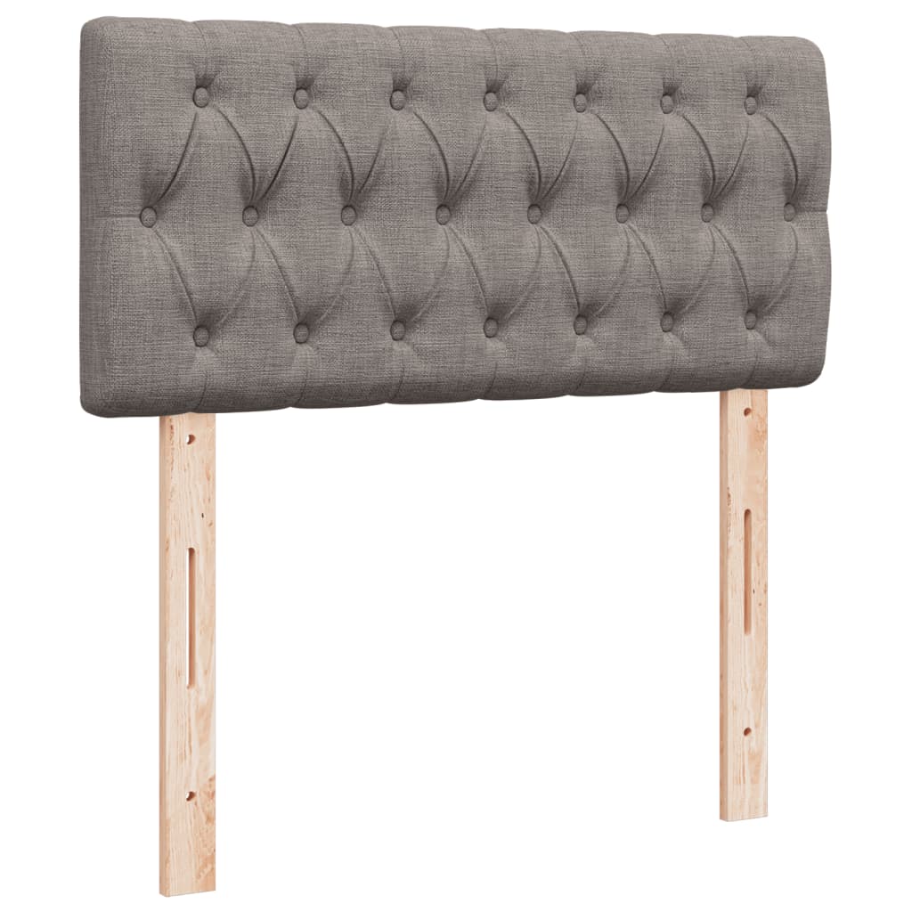 Boxspring met matras stof taupe 90x190 cm is nu te koop bij PeponiXL, paradijselijk wonen!