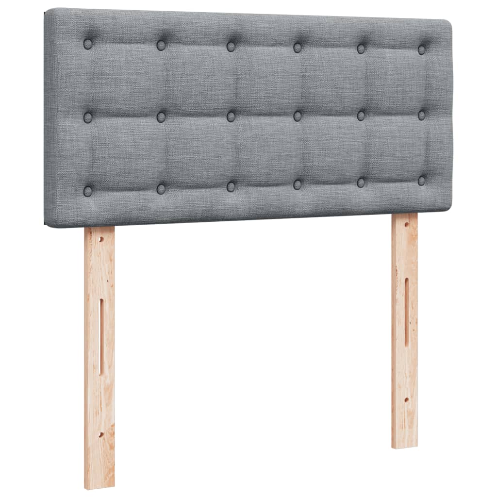 Boxspring met matras stof lichtgrijs 90x190 cm is nu te koop bij PeponiXL, paradijselijk wonen!