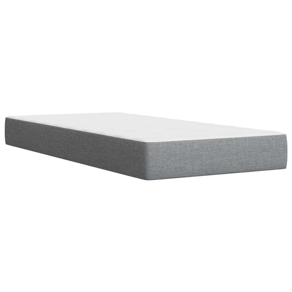 Boxspring met matras stof lichtgrijs 90x190 cm is nu te koop bij PeponiXL, paradijselijk wonen!