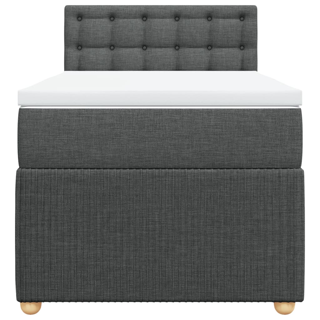 Boxspring met matras stof donkergrijs 90x190 cm is nu te koop bij PeponiXL, paradijselijk wonen!