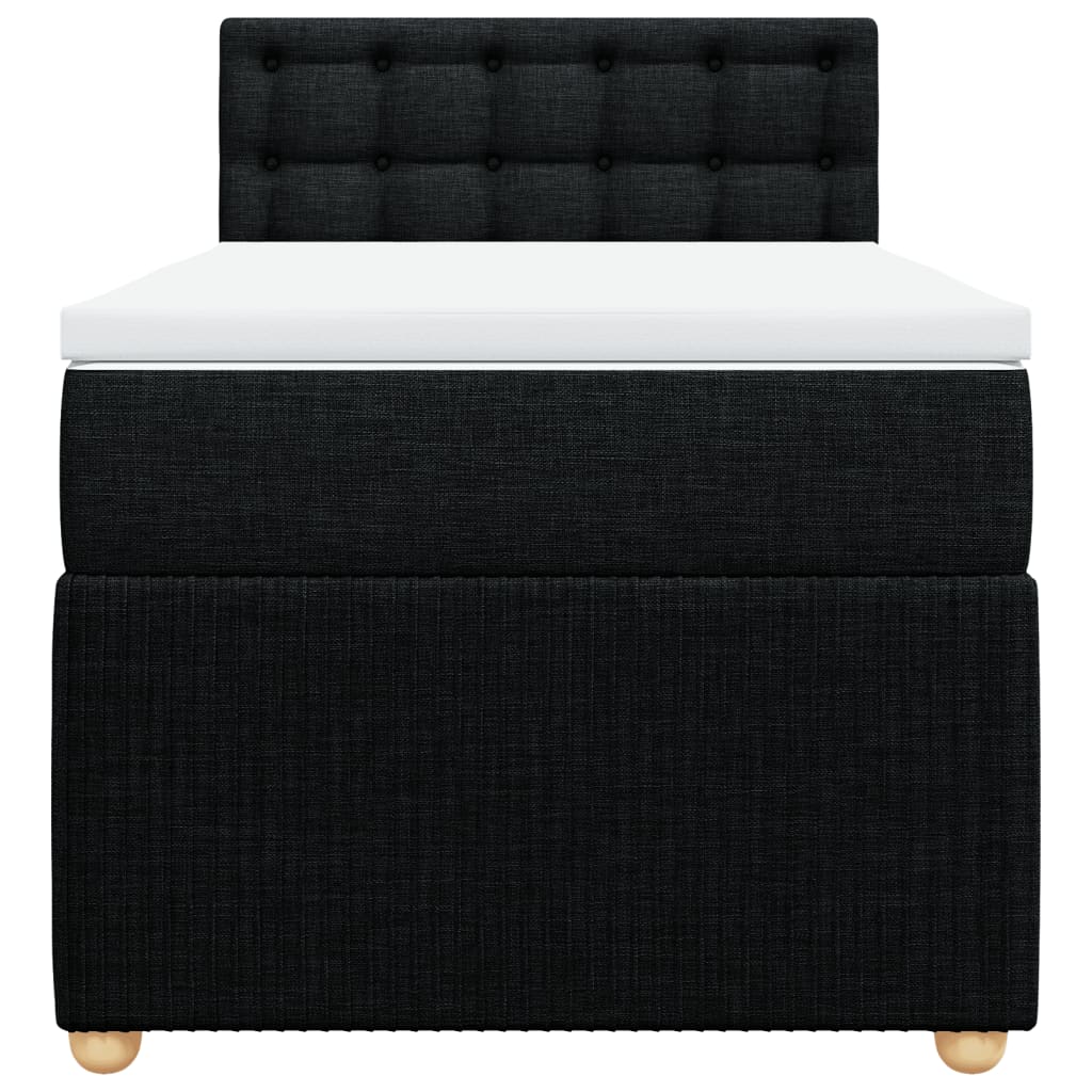 Boxspring met matras stof zwart 90x190 cm is nu te koop bij PeponiXL, paradijselijk wonen!