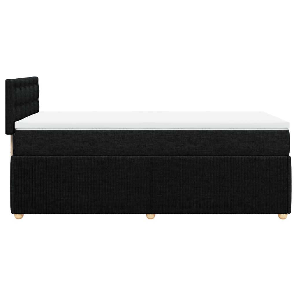 Boxspring met matras stof zwart 90x190 cm is nu te koop bij PeponiXL, paradijselijk wonen!