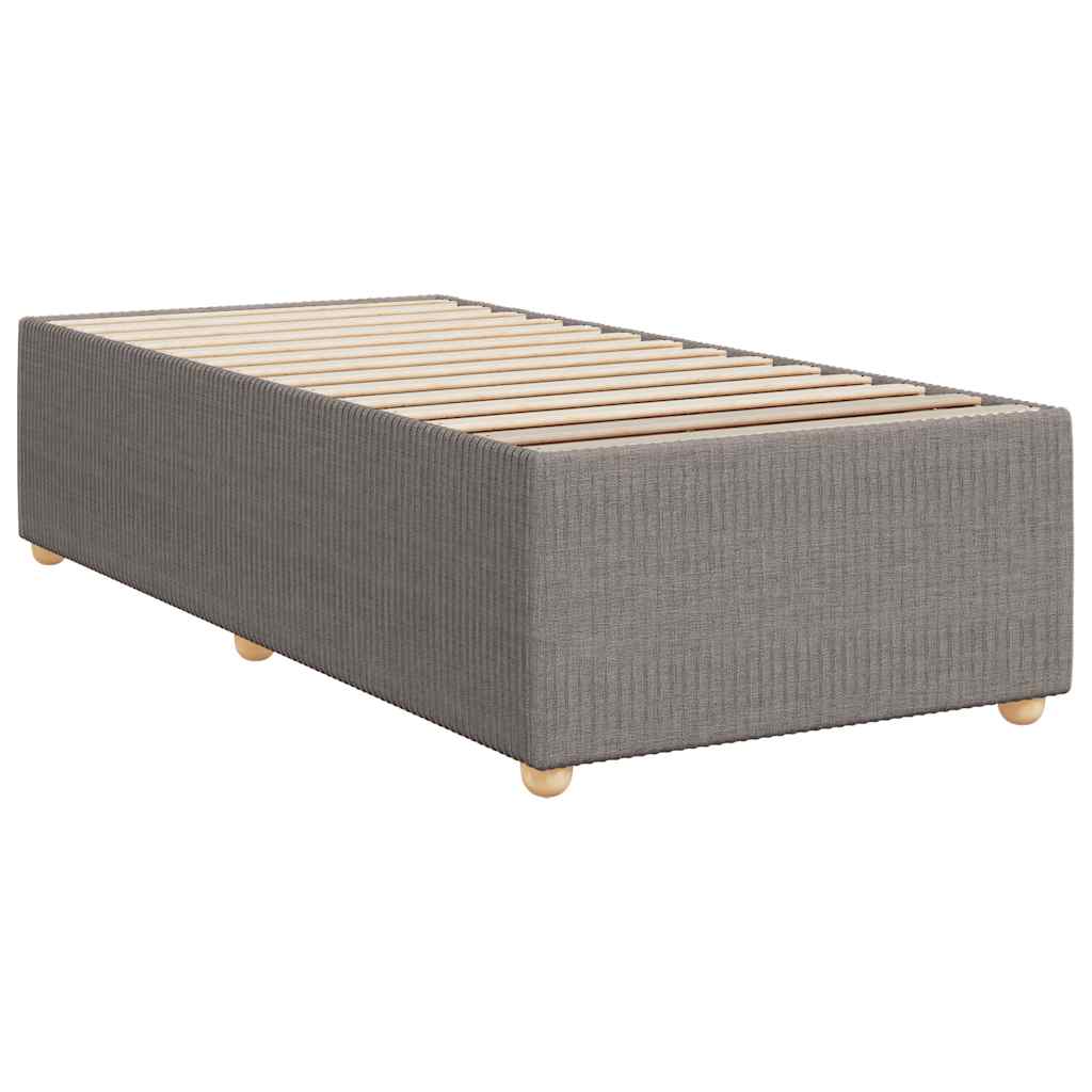 Boxspring met matras stof taupe 90x190 cm is nu te koop bij PeponiXL, paradijselijk wonen!