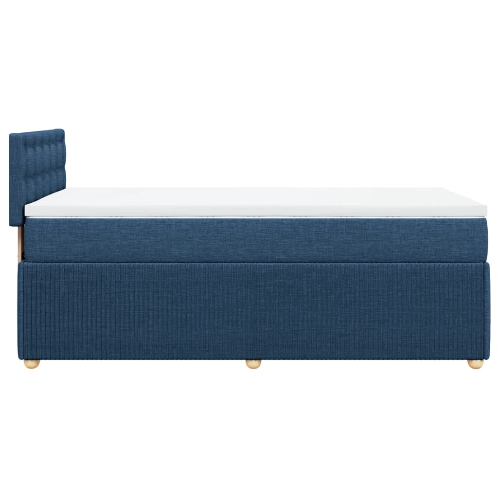 Boxspring met matras stof blauw 90x190 cm is nu te koop bij PeponiXL, paradijselijk wonen!