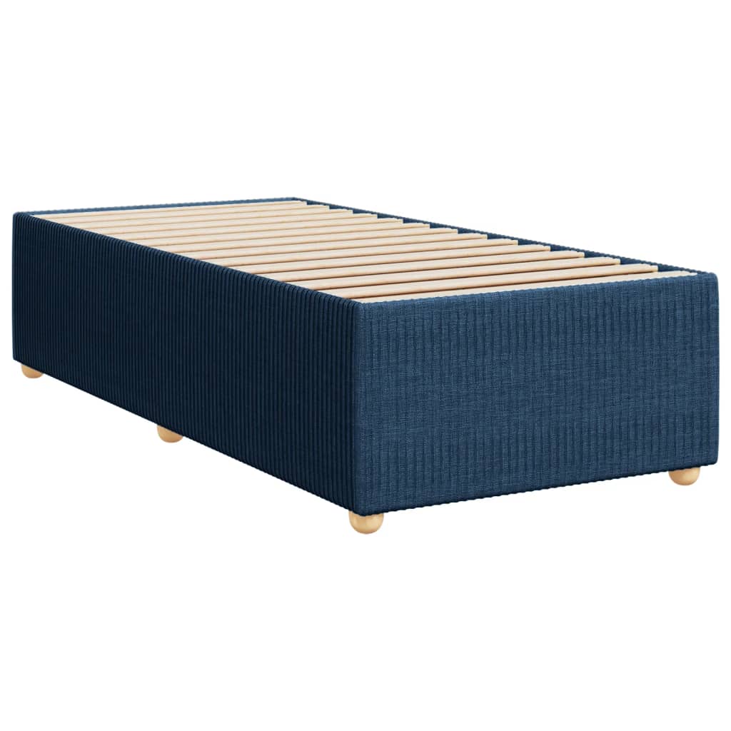 Boxspring met matras stof blauw 90x190 cm is nu te koop bij PeponiXL, paradijselijk wonen!