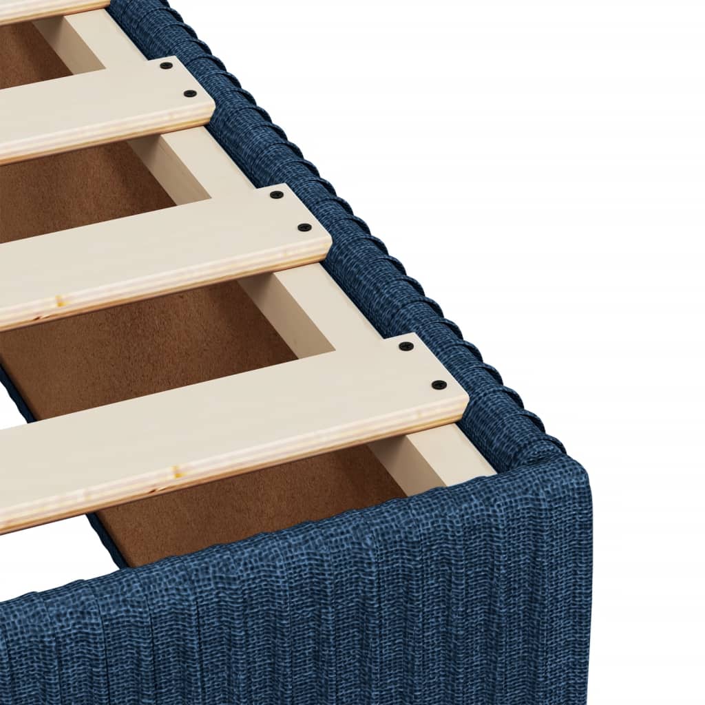Boxspring met matras stof blauw 90x190 cm is nu te koop bij PeponiXL, paradijselijk wonen!