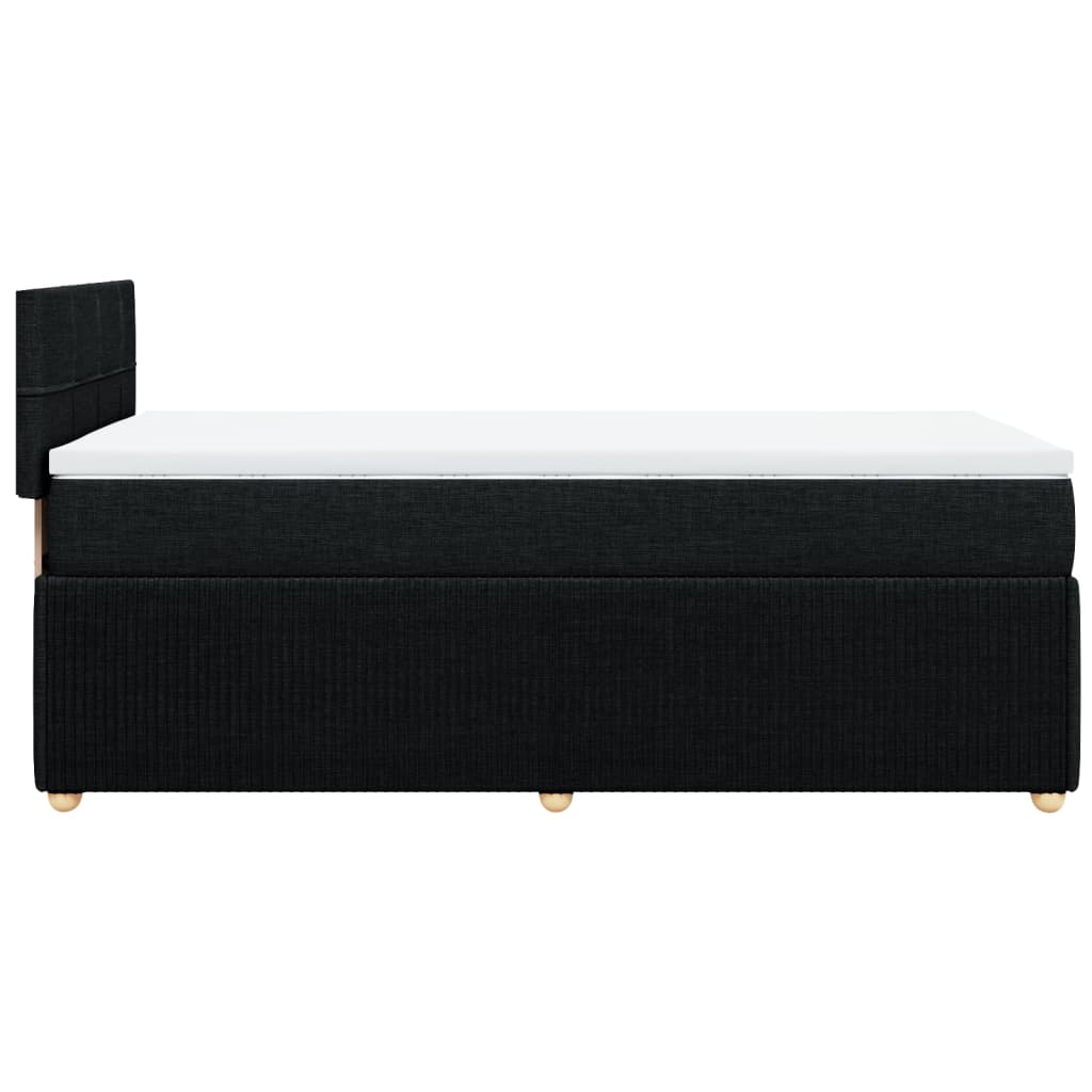 Boxspring met matras stof zwart 90x200 cm is nu te koop bij PeponiXL, paradijselijk wonen!