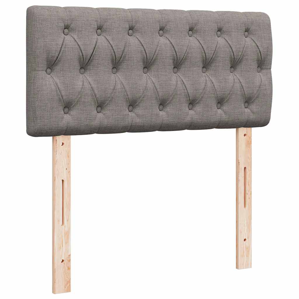 Boxspring met matras stof taupe 90x200 cm is nu te koop bij PeponiXL, paradijselijk wonen!