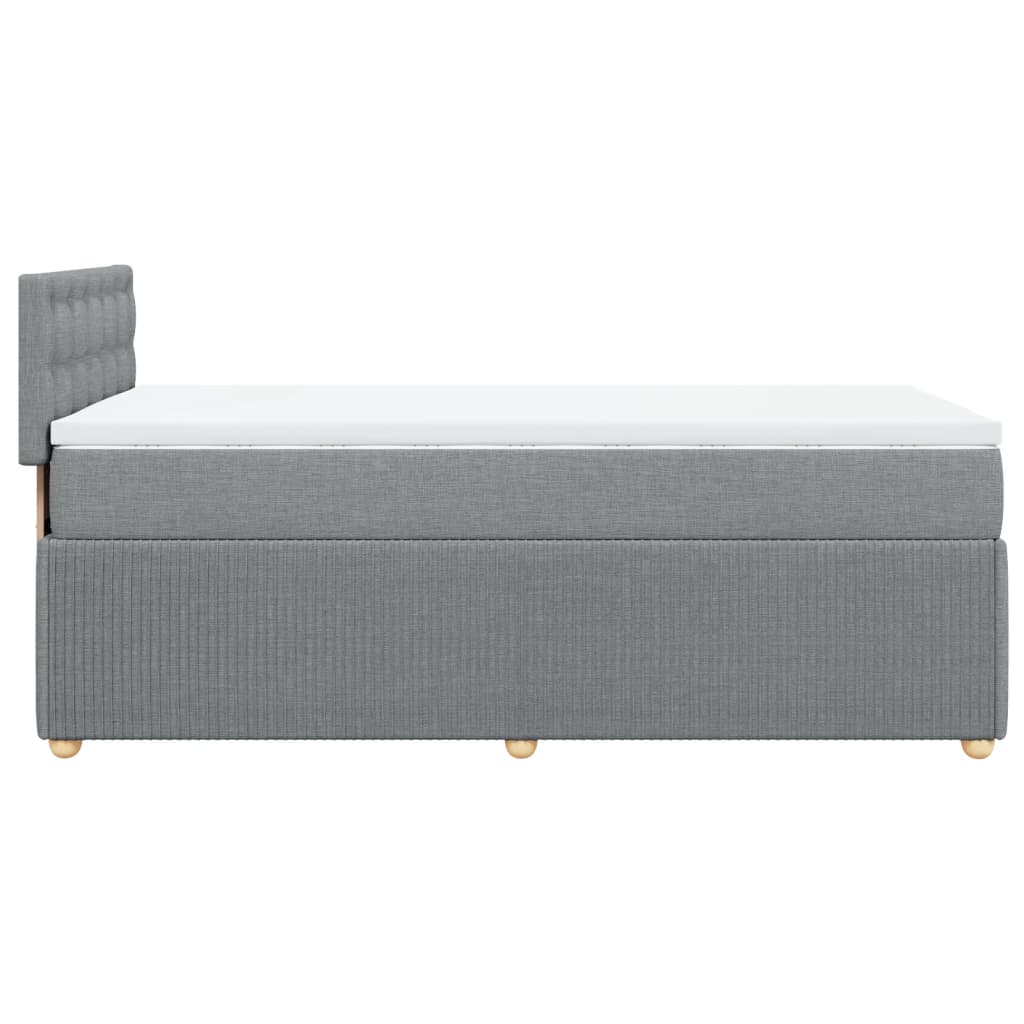 Boxspring met matras stof lichtgrijs 90x200 cm is nu te koop bij PeponiXL, paradijselijk wonen!