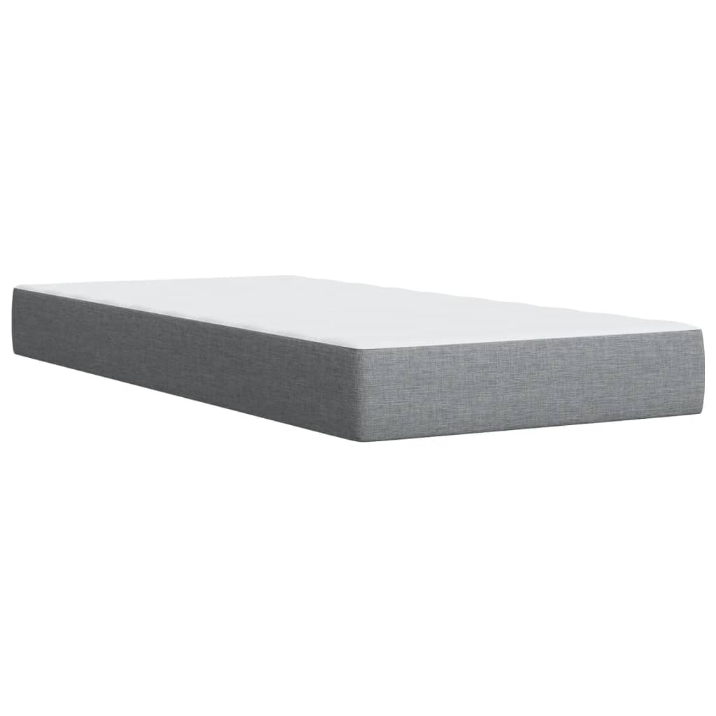 Boxspring met matras stof lichtgrijs 90x200 cm is nu te koop bij PeponiXL, paradijselijk wonen!
