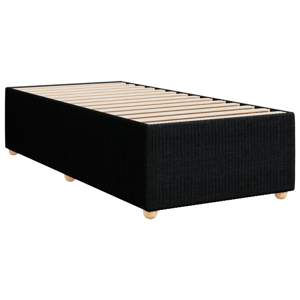 Boxspring met matras stof zwart 90x200 cm is nu te koop bij PeponiXL, paradijselijk wonen!