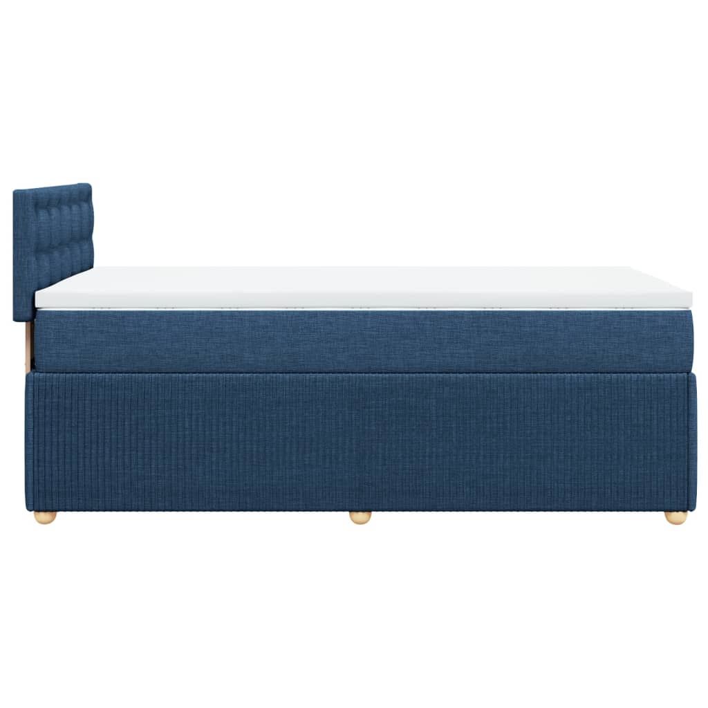 Boxspring met matras stof blauw 90x200 cm is nu te koop bij PeponiXL, paradijselijk wonen!
