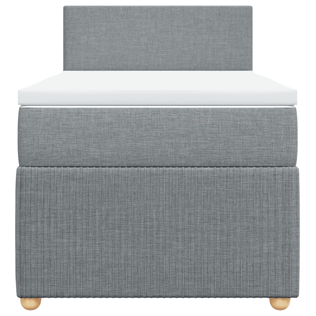 Boxspring met matras stof lichtgrijs 100x200 cm is nu te koop bij PeponiXL, paradijselijk wonen!