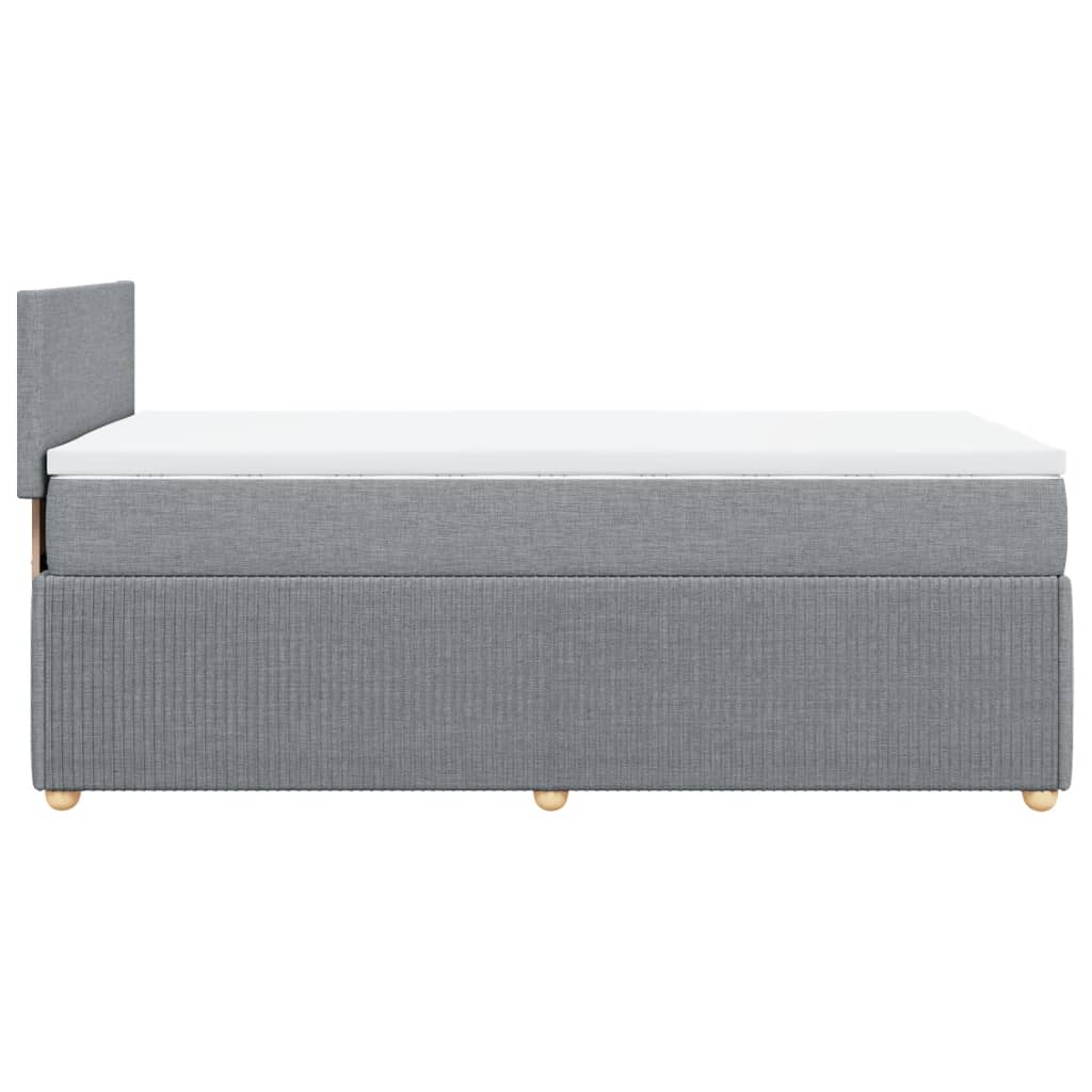 Boxspring met matras stof lichtgrijs 100x200 cm is nu te koop bij PeponiXL, paradijselijk wonen!