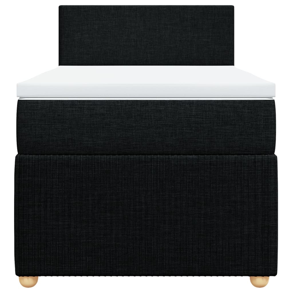Boxspring met matras stof zwart 100x200 cm is nu te koop bij PeponiXL, paradijselijk wonen!