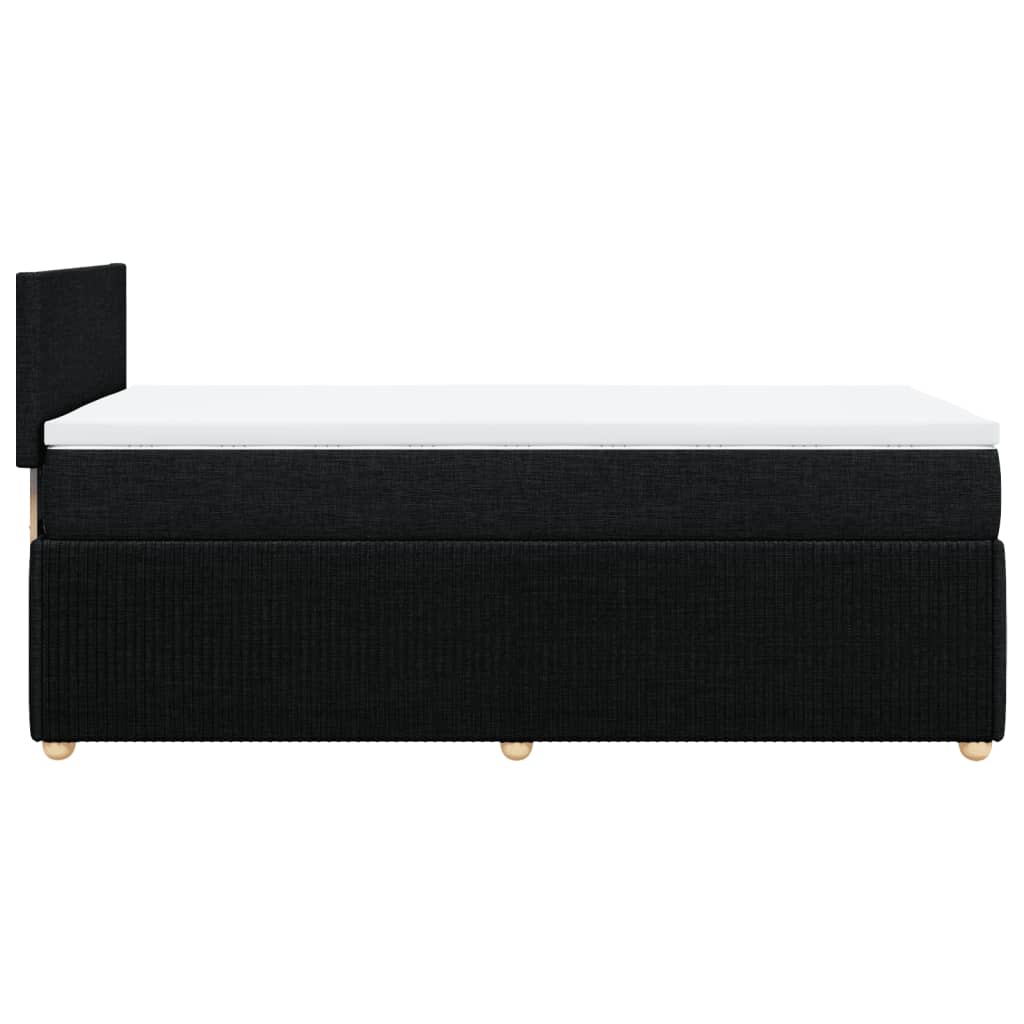 Boxspring met matras stof zwart 100x200 cm is nu te koop bij PeponiXL, paradijselijk wonen!